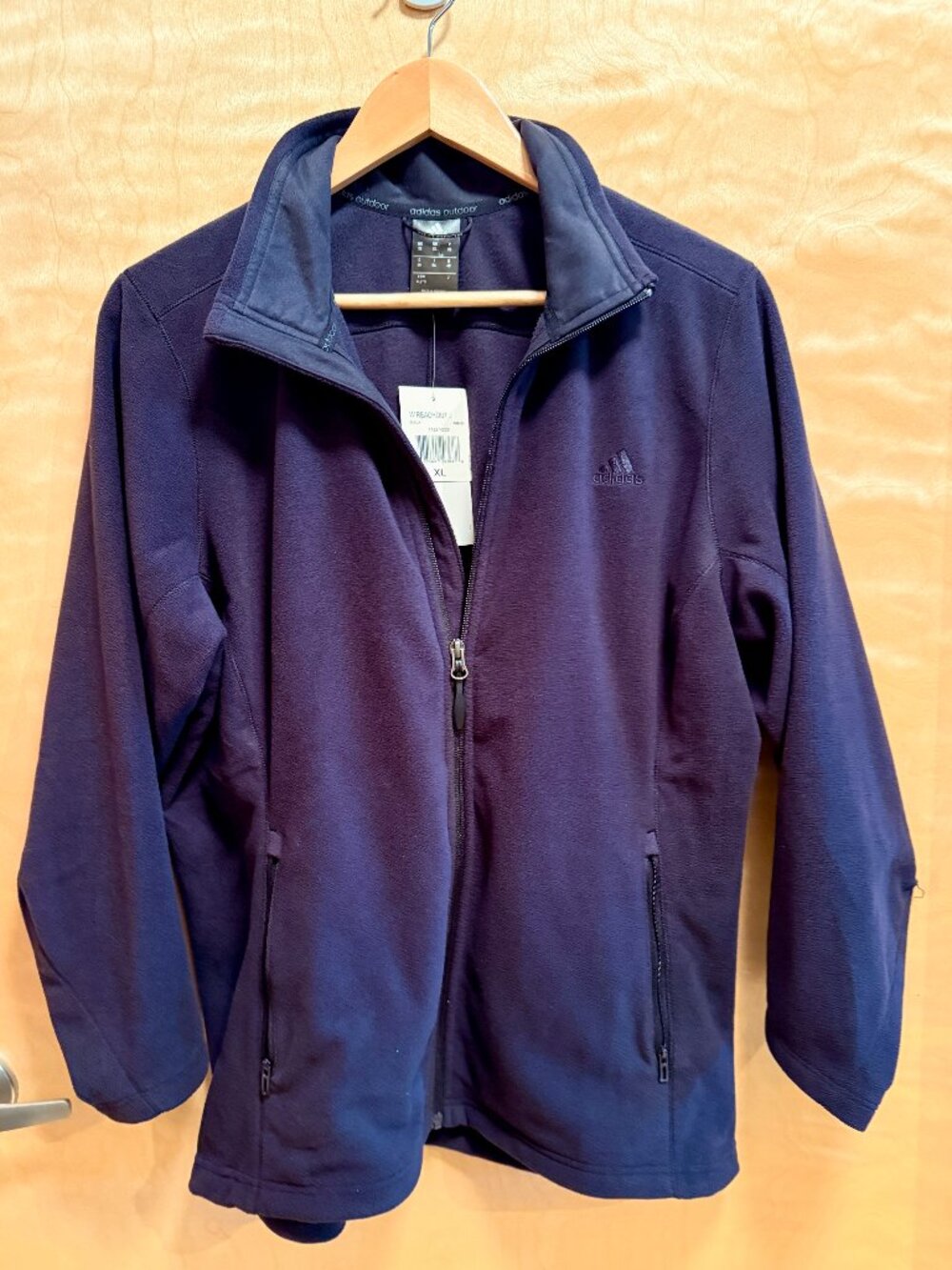 NWT Adidas Outdoor Reachout Fleece Jacket Women’s XL Black Full Zip